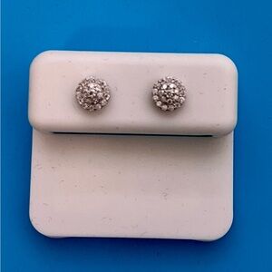 🆕 Luxury Moissanite Diamond Earrings .28ct wt sterling silver screw back